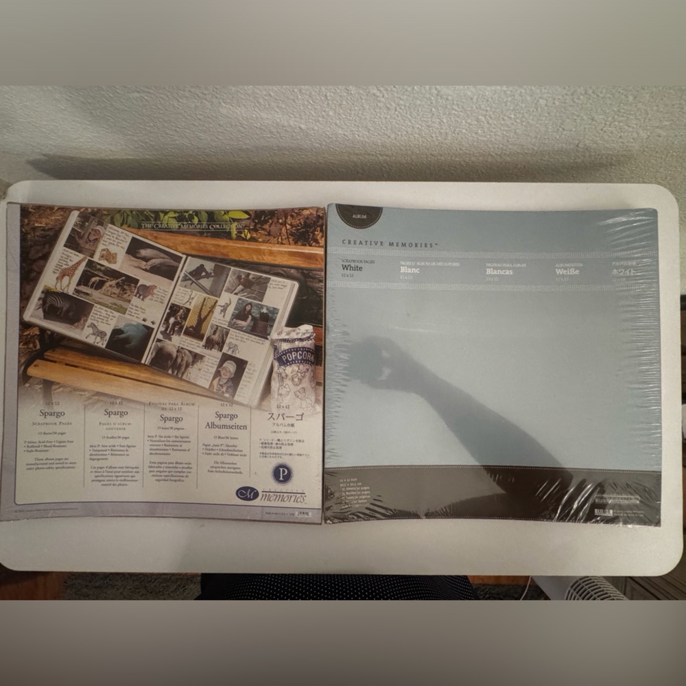 Creative Memories 12x12 album page refills - White